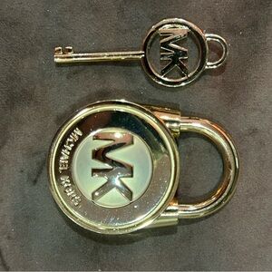 Michael Kors Gold Padlock and Key